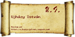 Ujházy István névjegykártya